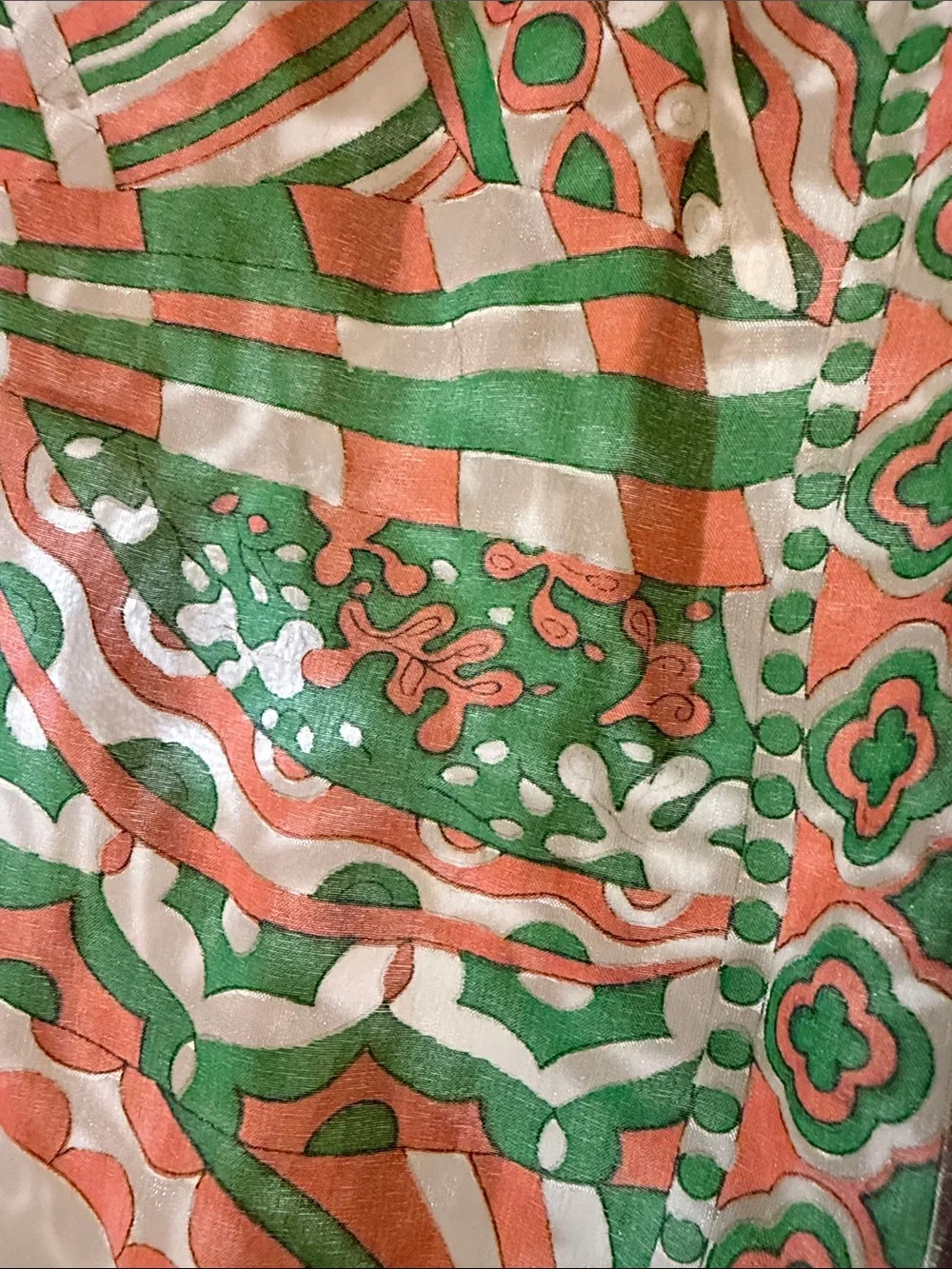 Vintage Psychedelic Floral Paisley Scarf - 14” x 42” - Machine Sewn Edge - Japan